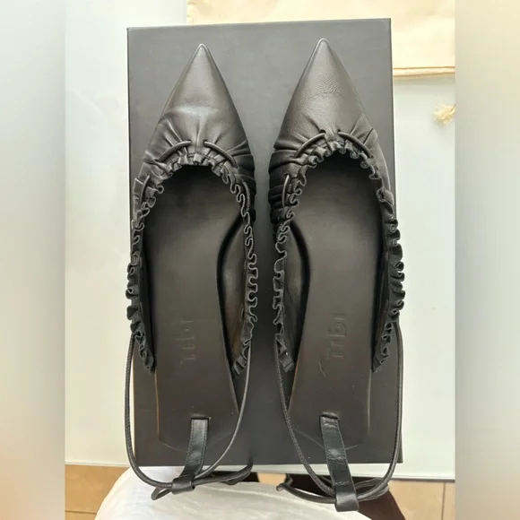 Tibi New in Box Sergei Flat in Black, size 37 - Picture 6 of 16